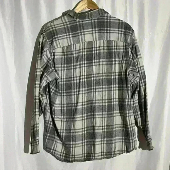 RED HEAD Men's Size L Collar Button Down Long Sleeve Flannel Shirt 100% Cotton - Picture 6 of 8